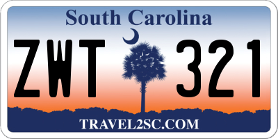 SC license plate ZWT321