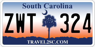 SC license plate ZWT324