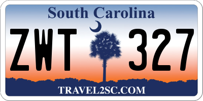 SC license plate ZWT327