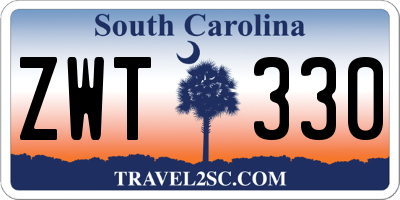 SC license plate ZWT330