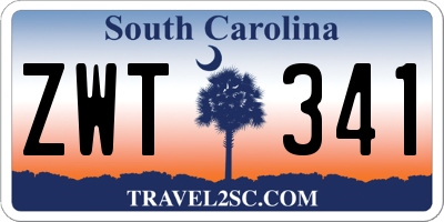 SC license plate ZWT341
