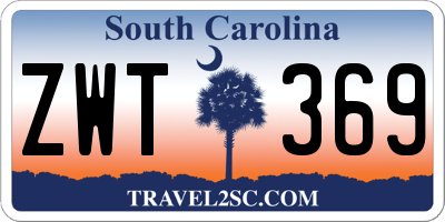 SC license plate ZWT369