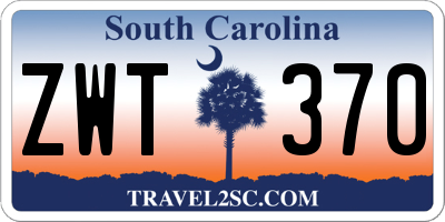 SC license plate ZWT370