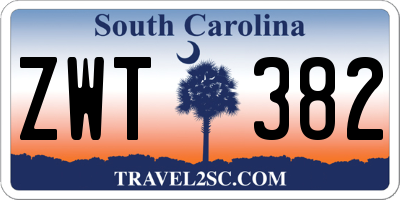 SC license plate ZWT382