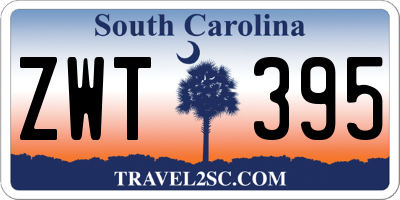 SC license plate ZWT395