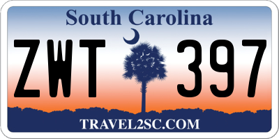 SC license plate ZWT397