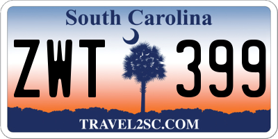 SC license plate ZWT399