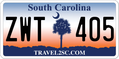 SC license plate ZWT405