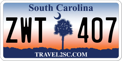 SC license plate ZWT407