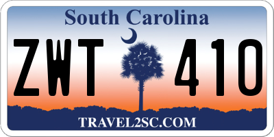 SC license plate ZWT410