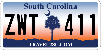 SC license plate ZWT411