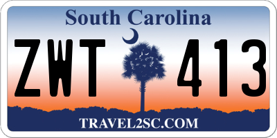 SC license plate ZWT413