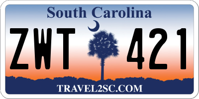 SC license plate ZWT421