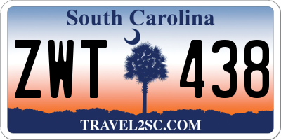 SC license plate ZWT438