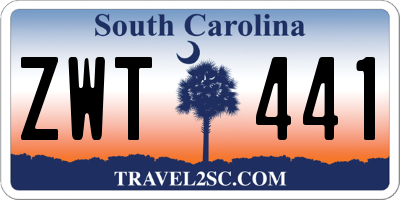 SC license plate ZWT441