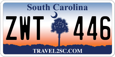 SC license plate ZWT446