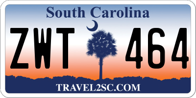 SC license plate ZWT464