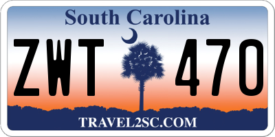 SC license plate ZWT470