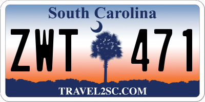 SC license plate ZWT471