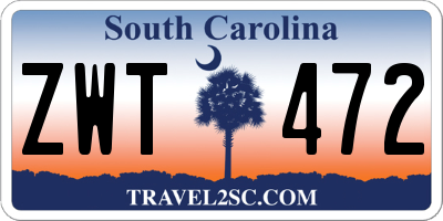 SC license plate ZWT472