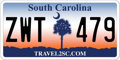 SC license plate ZWT479