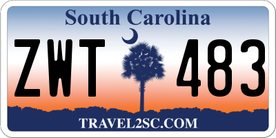 SC license plate ZWT483