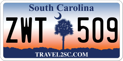 SC license plate ZWT509