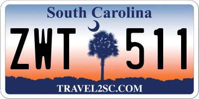 SC license plate ZWT511