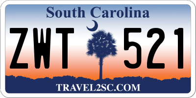 SC license plate ZWT521
