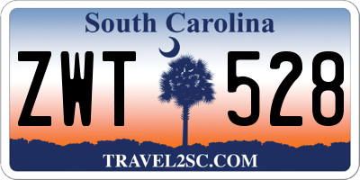 SC license plate ZWT528