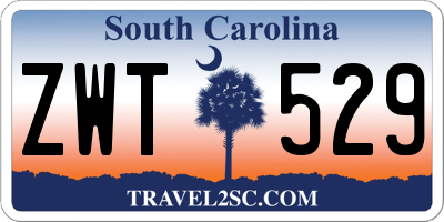 SC license plate ZWT529