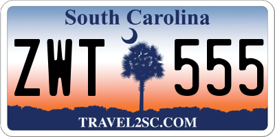 SC license plate ZWT555