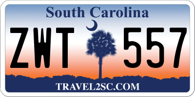 SC license plate ZWT557