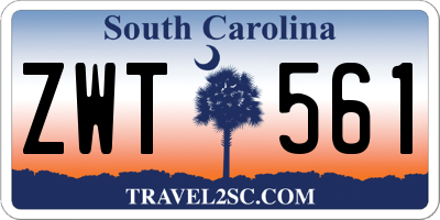 SC license plate ZWT561