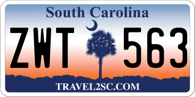 SC license plate ZWT563