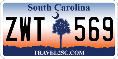 SC license plate ZWT569