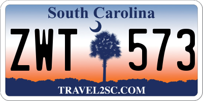 SC license plate ZWT573