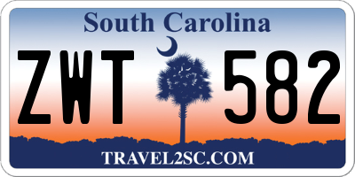 SC license plate ZWT582