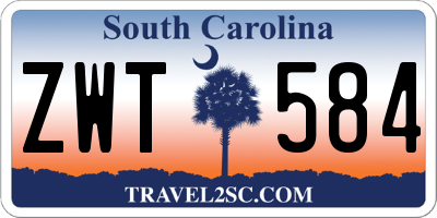 SC license plate ZWT584
