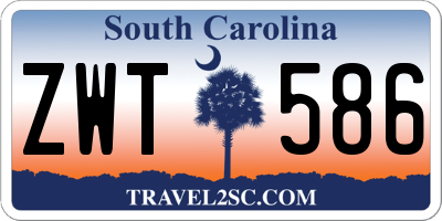 SC license plate ZWT586