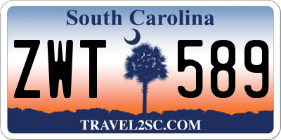 SC license plate ZWT589