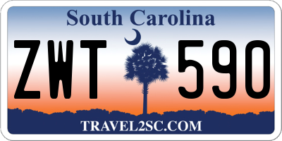 SC license plate ZWT590
