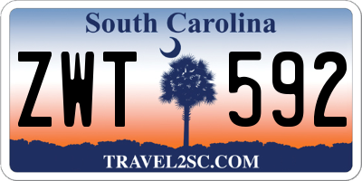 SC license plate ZWT592
