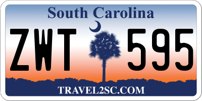 SC license plate ZWT595