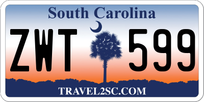 SC license plate ZWT599