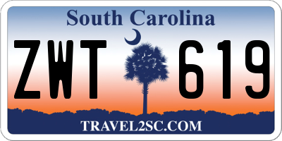 SC license plate ZWT619