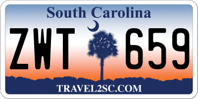 SC license plate ZWT659