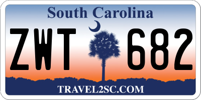SC license plate ZWT682