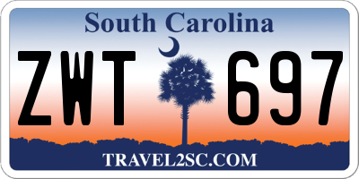 SC license plate ZWT697