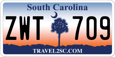 SC license plate ZWT709
